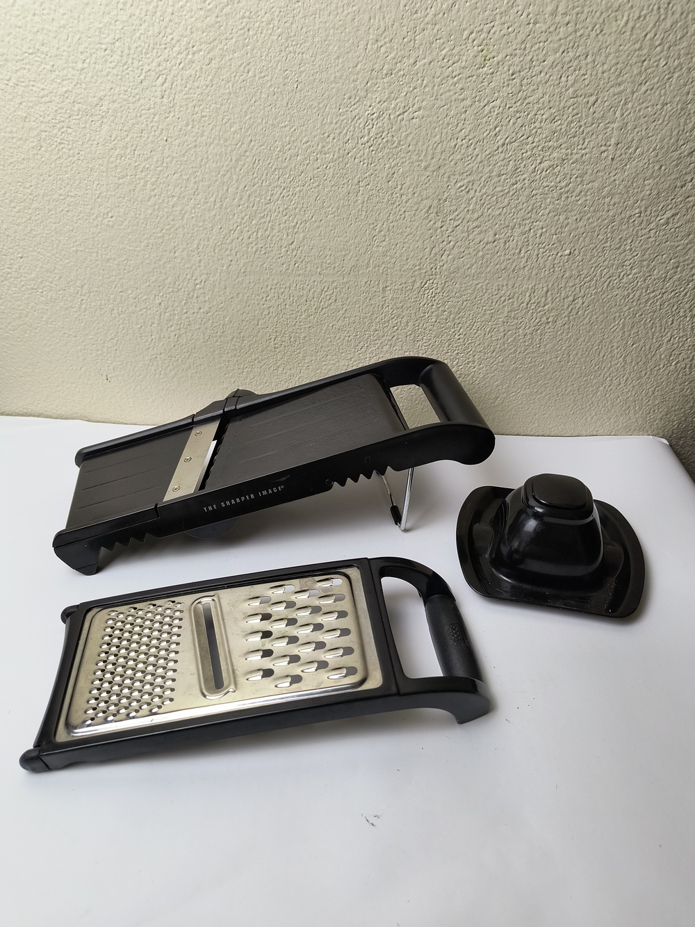 Black Multifunction Mandoline Slicer with Safety Hand Guard
